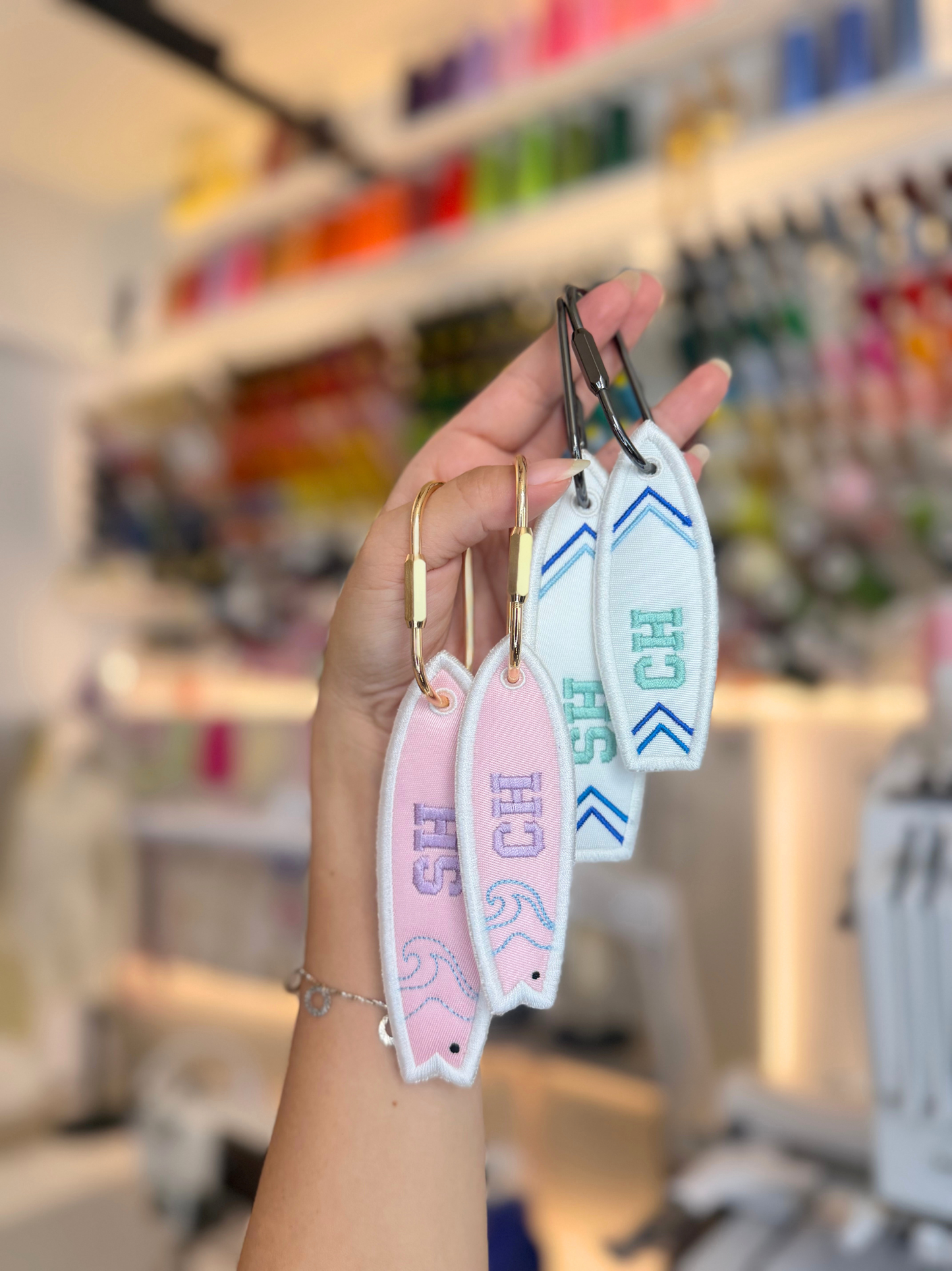 Instant Download | Surfboard ITH Bag Tag Embroidery File | 2 Styles & 2 Sizes