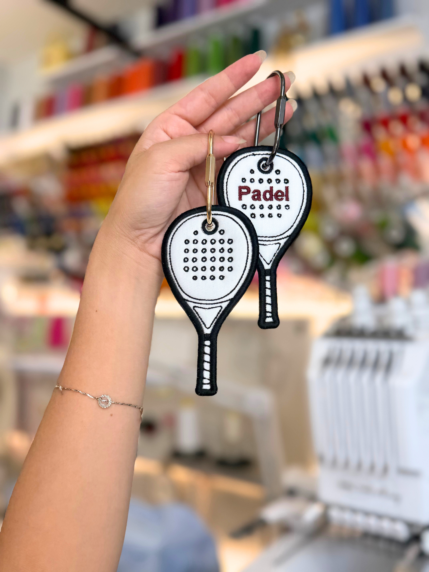 Instant Download | Padel Racket ITH Bag Tag Embroidery File
