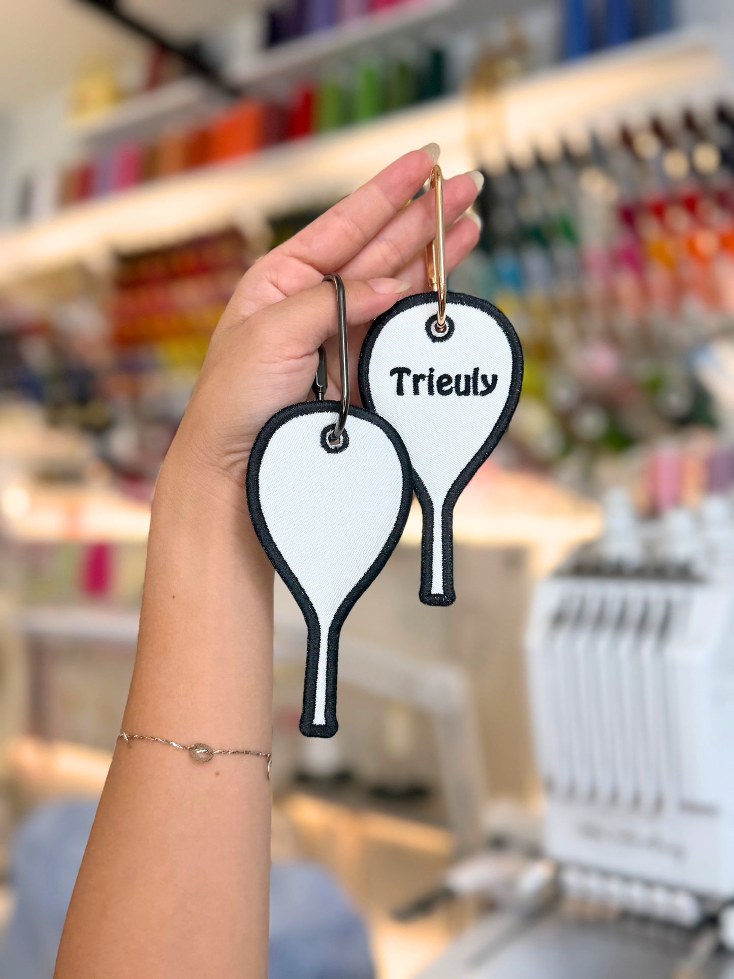 Instant Download | Padel Racket ITH Bag Tag Embroidery File