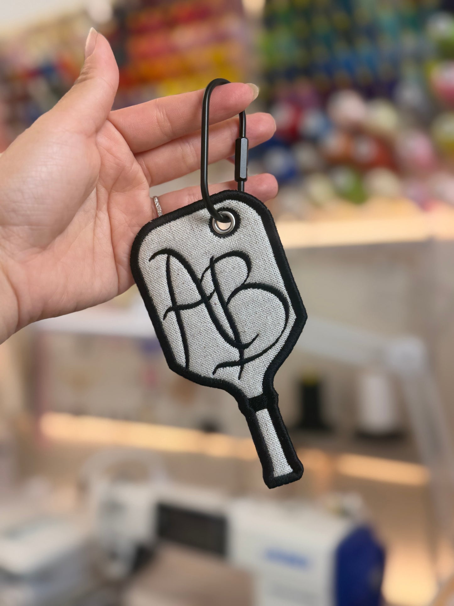 Instant Download | Pickleball Paddle ITH Bag Tag Embroidery File